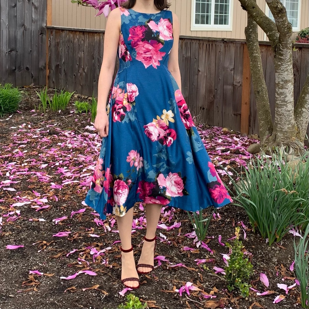 Floral vintage-inspired gown